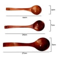 thumbnail image 2 of Wooden Ladle Spoon Set Long Handle Soup Ladle for Pot & Bowl Non-Stick Wooden Spoon Set f C1412, 2 of 7