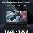 thumbnail image 2 of 15.6 inch FHD Laptop,16GB RAM 1TB SSD 8 cores Intel i5-12450H(Beat AMD R5 5500U,up to 4.4 GHz) Student-Laptop,Computer with Backlit Keyboard Fingerprint 2 Years Warranty,Black, 2 of 7