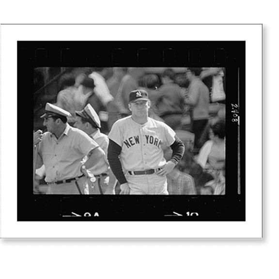 Historic Print, [Mickey Mantle, New York Yankee baseball player, in uniform, during game].Thomas R. Koeniges., 16" x 20"