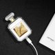 thumbnail image 5 of Estuche para Airpods con llavero y diseño de bola de pelo con perfume, de silicona suave y a prueba de golpes, para niñas y mujeres, dorado, 5 of 5