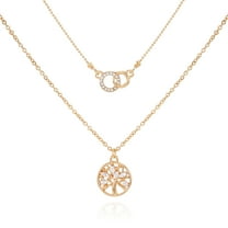 Time and Tru Women's Dainty Tree of Life Goldtone Necklace Set
