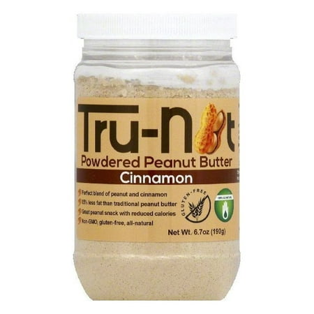 Tru nut Chocolate Powdered Peanut Butter, 6.7 OZ (Pack of