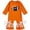 Orange, variant on Newborn Baby Girl Football Outfit Game Day Rugby Long Sleeve Romper Ruffle Jumpsuit Infant Fall Winter Clothes