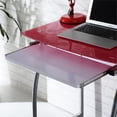 thumbnail image 3 of Pemberly Row Tempered Glass Top Laptop Desk in Pink, 3 of 4