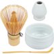 thumbnail image 1 of Juego de batidor de matcha, juego de 4 piezas de té matcha japonés, kit de inicio para hacer matcha con recipiente para batidor de matcha, soporte para batidor y cuchara, batidor de té de bambú, 1 of 8