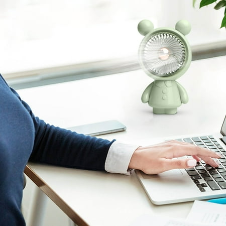 

atinetok Fan for Home New Bear Handheld Fan Desktop Mini Cute Home Portable USB Charging Small Fan Child-Safe Materials for Peaces of Mind Premium Materials Ensure Reliability