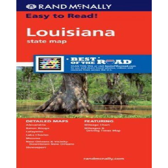 Rand McNally Easy to Read! Louisiana State Map