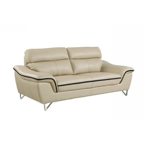 36" Charming Beige Leather Sofa