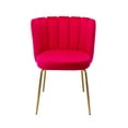 thumbnail image 6 of Guyou Velvet Dining Chair Set of 2, Modern Upholstered Side Chairs Accent Chair with Back and Metal Legs for Dining Room Living Room Bedroom, Rose, 6 of 13