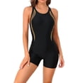 thumbnail image 1 of Charmo Women's One Piece Swimsuit Boyleg Racerback Athletic Training Bathing Suit, 1 of 7