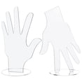 thumbnail image 2 of Expositor de joyas con forma de mano de maniquí transparente, soporte de torre de acrílico simple para joyería 2 piezas, 2 of 9