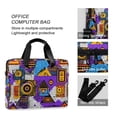 thumbnail image 4 of FORMRS 16" Laptop Bag Carrying Sleeve Case with Handle Travel Shoulder Briefcase, Purple Simple Triangles, 4 of 8