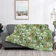 thumbnail image 3 of Vsdgher Cows And Calves Pattern Fleece Throw Blanket, Horizontal Fleece Bedding Home Decor for Couch & Bed All Season Use -80"x60", 3 of 5