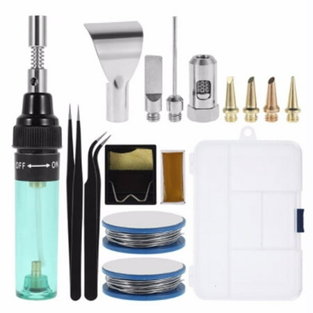 

Soldering Iron Pen Blow Torch Welding Tools Welding Soldering Iron Set Welding Pen for Jewelry Making Repairing Handicrafts 16 Pcs