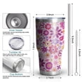 thumbnail image 6 of 30oz Lightpink Daisy Flower Purple Blooms Pattern Tumblers Stainless Steel Tumbler with Lid and Straw,Vacuum Insulated Double Wall Travel Tumbler Cups Mug with Cleaning Brush for Coffee,Tea, 6 of 7