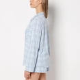 thumbnail image 2 of Casual Sleep Long Sleeve Button Down in a Textured Knit in Breezy Gingham, 2 of 5