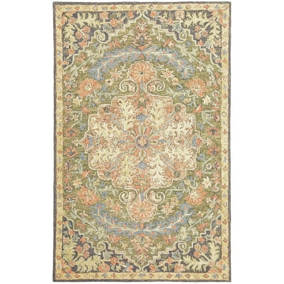 Oriental Weavers Alfresco Area Rug 28401 Casual Blue Rings Bulbs 8' x 10' Rectangle