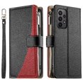 thumbnail image 1 of Funda cartera GANGXUN para Samsung Galaxy M13 4G , cuero PU con tarjetero, cremallera, correa de mano, soporte y protección 1093°, 1 of 6
