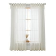 thumbnail image 6 of Better Homes & Gardens Sheer Tonal Windowpane Stitch Tie Top Single Curtain Panel, Vanilla Dream, 50" W x 84" L, 6 of 6