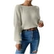 thumbnail image 2 of Suéter de cuello redondo para mujer, suéter informal de otoño e invierno, suéter de punto de manga larga, suéter de cuello redondo para mujer, abrigo para mujer, 2 of 4