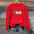thumbnail image 7 of VKOYWKM Women's Halloween Graphic Sweatshirt Spooky Season Print Pullover Top Cute Crewneck Sweatshirt Oversized Long Sleeve Fall Sweatshirts, 7 of 7