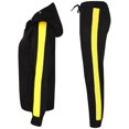 thumbnail image 4 of Kids Unisex Contrast Panelled Black & Yellow Tracksuit, 4 of 5