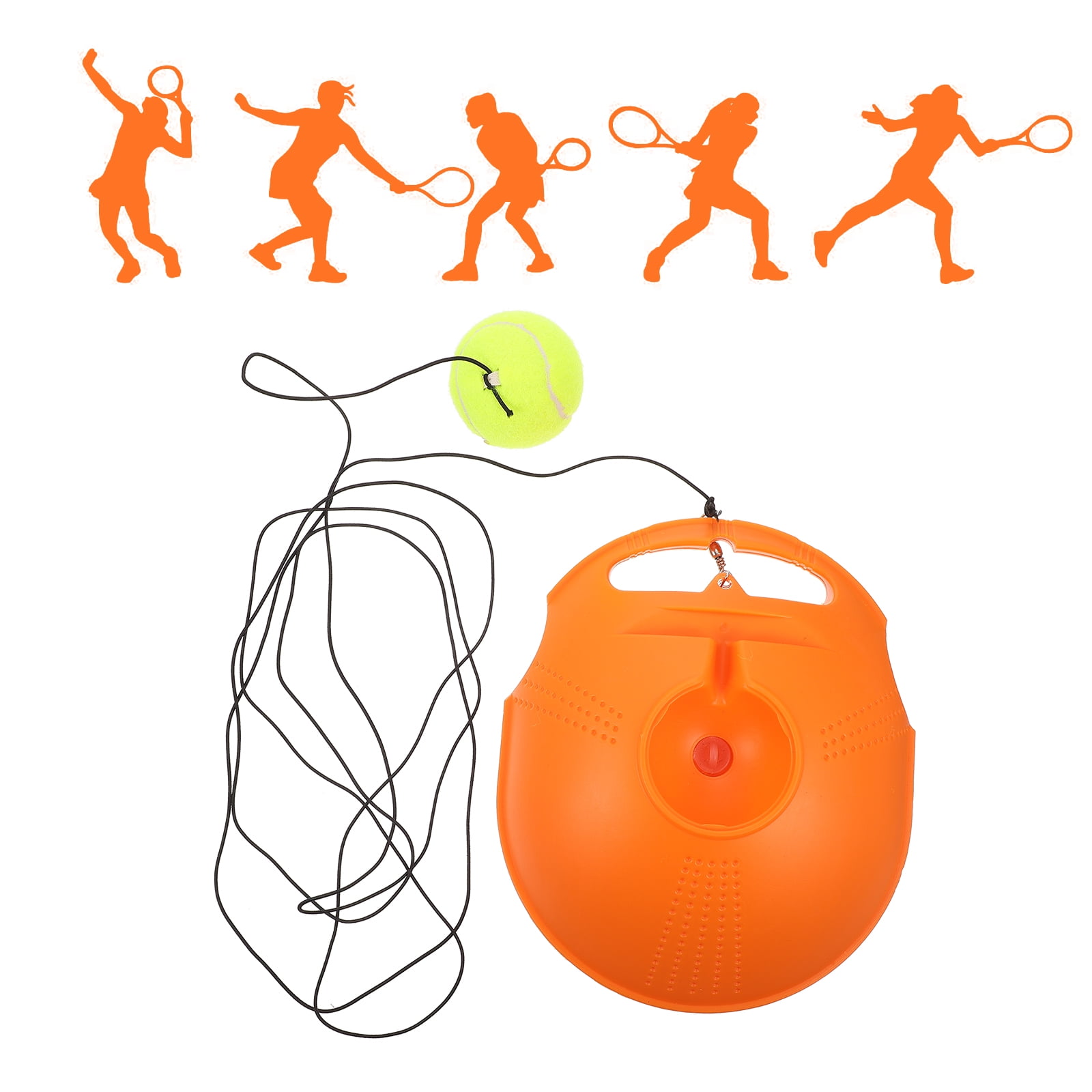 SKISUNO 1Set Tennis Training Base Orange Self Training Tool for Accurate Stroke Practice