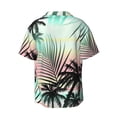 thumbnail image 2 of Naloa Tropical Summer Palm Men's Loose Fit Cuban Collar Short-Sleeve Shirt with Button-down and Chest Pocket for Everyday Wear Outings - Small, 2 of 7