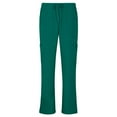 thumbnail image 4 of Active Uniforms Women's PETITE Scrub Set Breathable Cool Stretch Fabric Scrub Top and cargo Pant Set (True Hunter Green, Large-Petite), 4 of 6