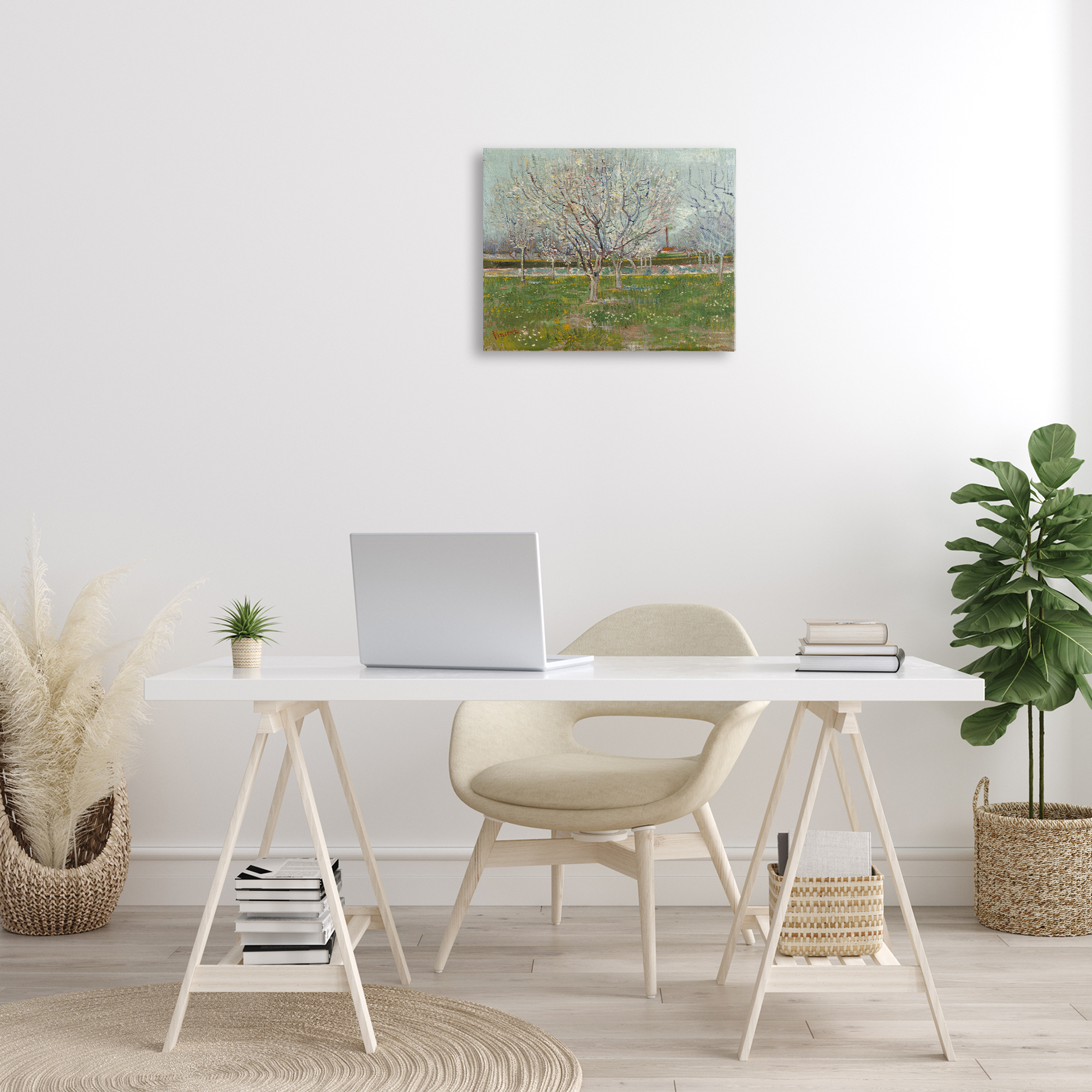 Stupell Industries Van Gogh Orchard in Blossom Landscape & Nature Painting Wrapped Canvas Art Print Wall Art, 20 x 16