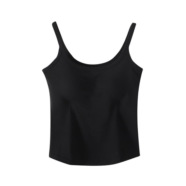 Tops de Manga Corta Sexy para Mujeres de Color Sólido con Almohadilla de Pecho sin Anillos de Acero, Top de Pijama Y Ropa Interior