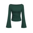 thumbnail image 1 of Remera PRETTYGARDEN Otoño 2025 Crop Top Cuello Barco Manga Campana XL, 1 of 9