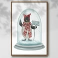 thumbnail image 2 of Christmas Penguin Snow Globe - Framed Gallery Wrapped Holiday Canvas - 27 x 41 - Rosewood Frame, 2 of 8