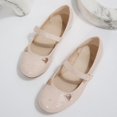 thumbnail image 6 of Rexoro Girls' Mary Jane Flats Kid Party Dress Shoes Princess Girl Shoes with Bow & Decor for Wedding Birthday Nude Cat 9 Toddler, 6 of 6