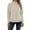 Beige, variant on Women's Winter Half-high Round Neck Cable-knitted Slit Bottoming Sweater Vermilion XL