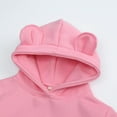 thumbnail image 3 of HAPIMO Hoodie Sweatshirts Cute Ear for Kids Clearance Solid Spring Hoodies Bear Ears Boys Girls Hoody Children Pullover Outerwear Sales Playwear Hot Pink 2-3Y, 3 of 8