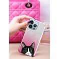 thumbnail image 3 of WIRESTER Pink Gradient Glitter Case, Animal Sparkle Bling TPU Cover for Apple iPhone 13 Pro Max 6.7" 2021, Animal Black White Tuxedo Cat, 3 of 3