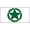 White, variant on 6 x 12 in. Green Army Star Logo on Black Photo License Plate