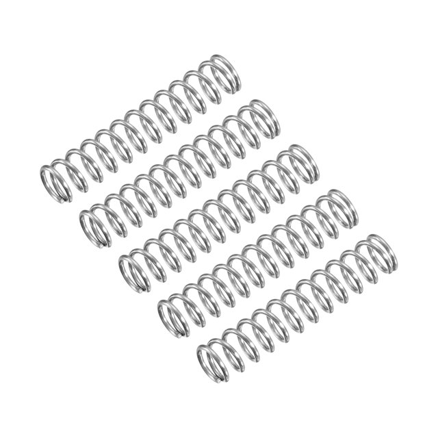 Unique Bargains Compression Spring, 5 Pack 304 Stainless Steel, 4mm OD, 0.5mm Wire, 20mm Length