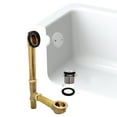 thumbnail image 4 of Westbrass 14" 17 ga. Brass Tip-Toe Drain Bathtub Waste Assembly with 2-Hole Overflow, Polished Chrome, 4 of 17