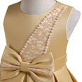 thumbnail image 5 of XXWXYD Girls 𝖥loral Lace Satin Dresses Ball Gowns Princess Dress Pageant Wedding Par𝗍y Double Layer Bow Sash Toddler Kid Formal Gown Celebration Dress Special Occasion, 5 of 9