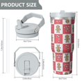 thumbnail image 4 of Christmas 30oz Handheld Travel Tumbler with Handle – Double Wall Stainless Steel Insulated Cup, Flip Straw Lid, Leak-Proof & BPA-Free for Hot and Cold Drinks – Durable Coffee & Juice Mug Black, 4 of 7