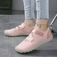 thumbnail image 2 of Siilsaa Platform Sneakers for Women Lifestyle Mesh Jogger Sneakers Lace-up Walking Pink,9, 2 of 5