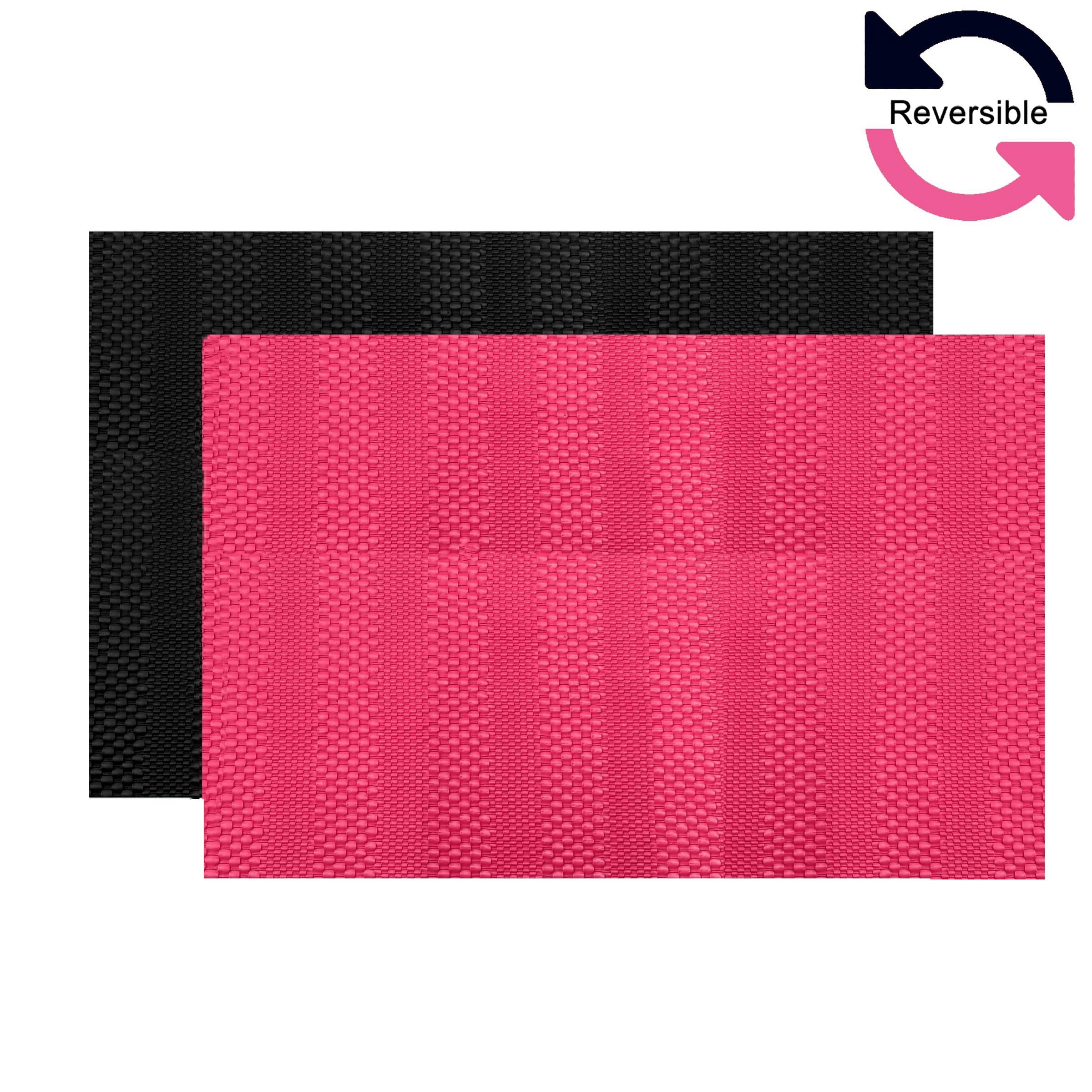 Ala Carte by Dainty Home Venice Pebbled Textured Faux Leather Placemats – Set of 4, Reversible, Non-Slip, Washable, Heat & Tear Resistant – 12x18 in Dining Table Mats