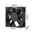 thumbnail image 2 of 80mm 24V DC Cooling Fan CF8025 High Speed 24V 80mm 25mm 2Pin PC Exhaust Muffin Fan Low Noise 3500RPM 2-Pack, 2 of 7