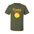 thumbnail image 2 of Wild Bobby, Tennis Mom Cute Bow Ribbon Tennis Ball, Mother's Day, Men Graphic T-Shirt, Military Green, X-Large, 2 of 3