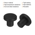 thumbnail image 3 of Uxcell High Temp Silicone Plug T Shaped Solid Silicon Stopper Black 15x12.5x9mm 30 Pcs, 3 of 7