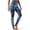 Blue Plaid, variant on SEANATIVE High Waisted Leggings for Women Sea Turtle Blue, 3XL