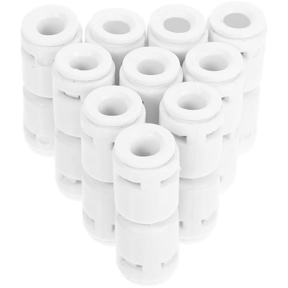 EXHUMKY 10Pcs Quick Connect Fittings White Plastic For Residential Plumbing Push To Connect Check Valve 1/4 Inch
