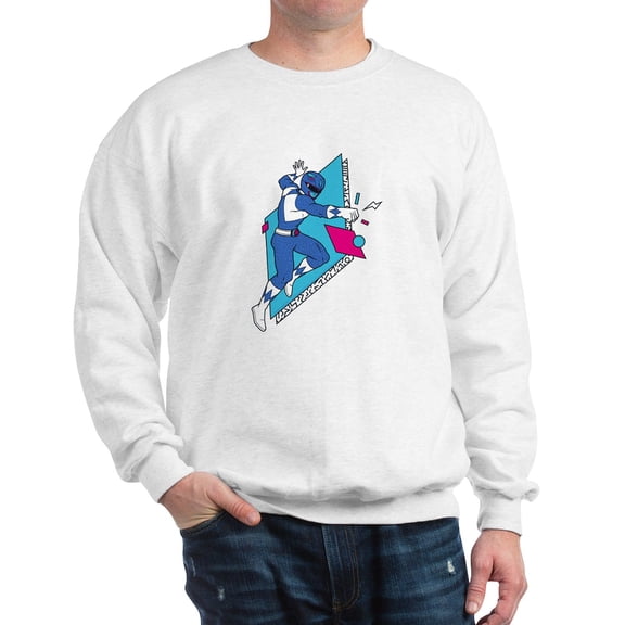 CafePress - Power Rangers Blue Range - Crew Neck Sweatshirt